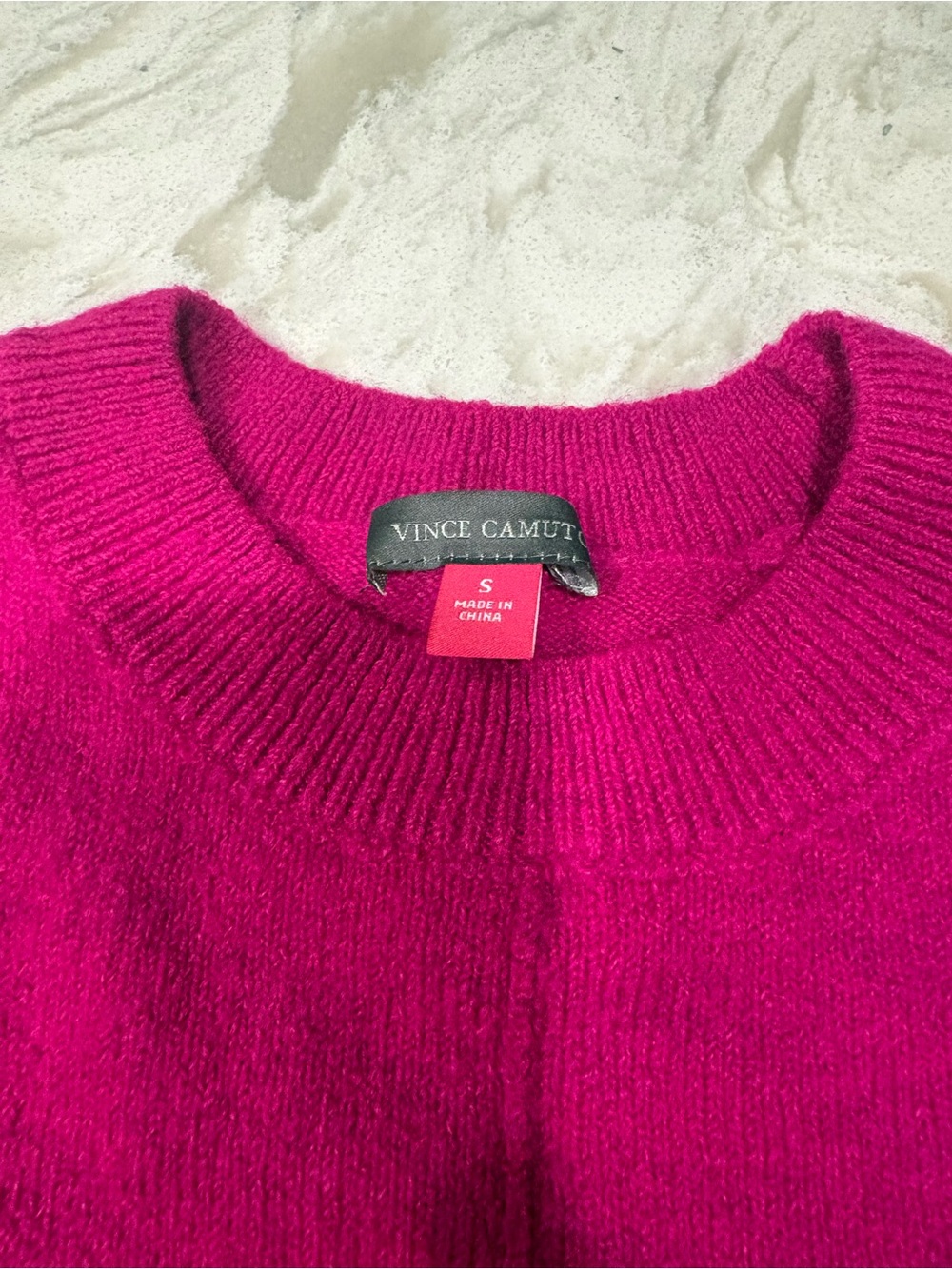 Vince Camuto Bright Fuchsia Crewneck Sweater